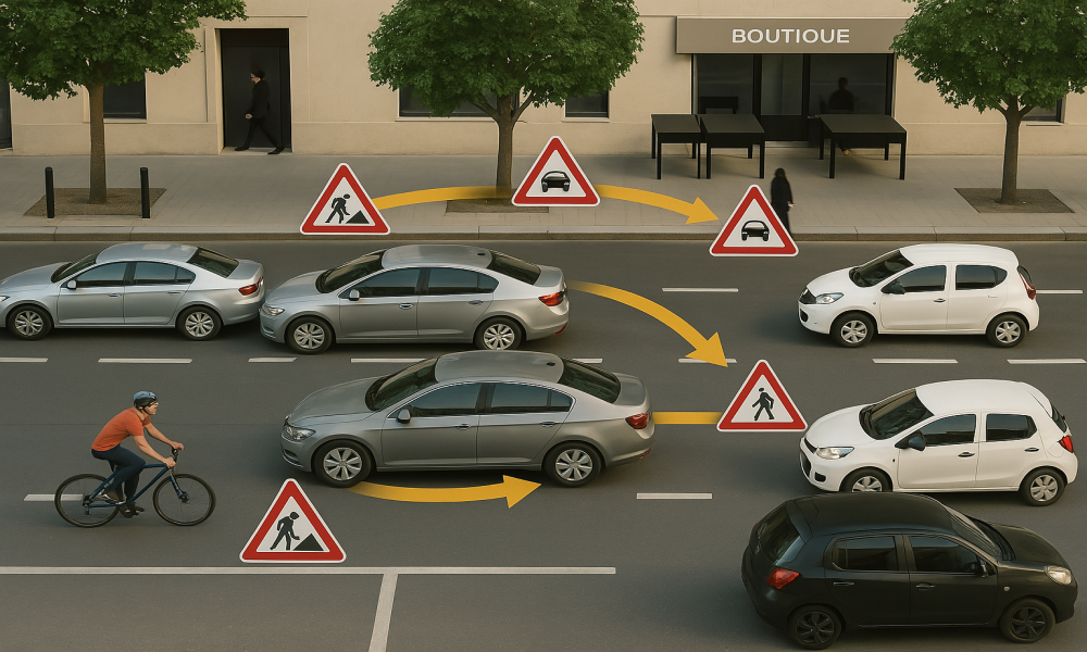 Illustration of communications features for connected vehicles