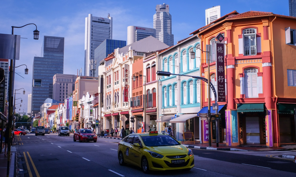 Photograph of Singapore Street Scene  