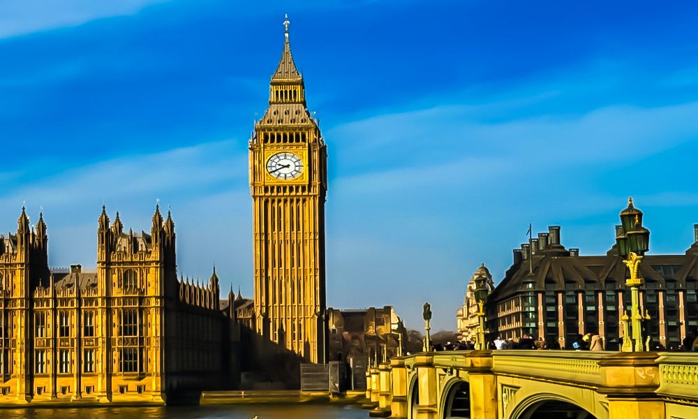 A photograph of the Palace of Westminster 