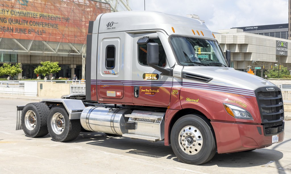 Image of truck demonstration outside of the ITSA Conference 2026