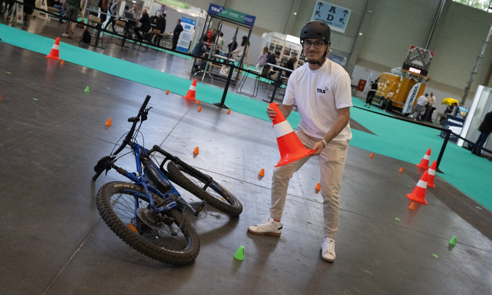 Image of the active mobility demonstration area at TRA 