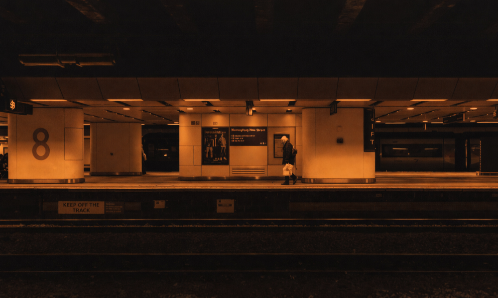 Image of a rail platform at New Street Station, Birmingham 